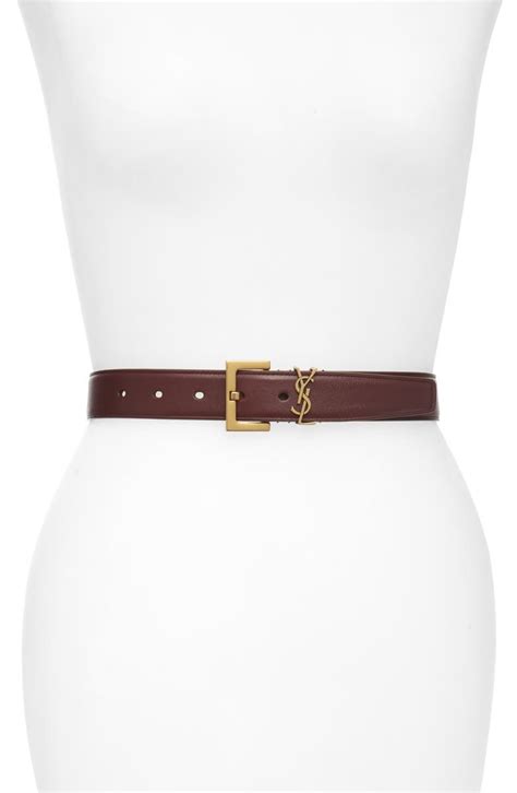 ysl belt men's|laque YSL monogram leather belt.